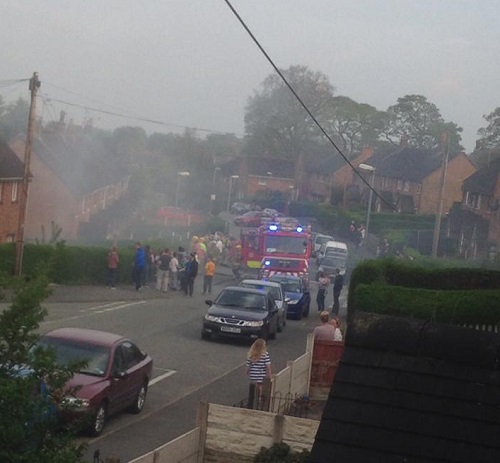 Megan emailed us this photo of the fire engines on First Avenue