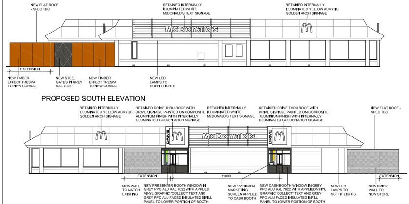 Plans lodged for Chirk McDonald s extension and refurbishment