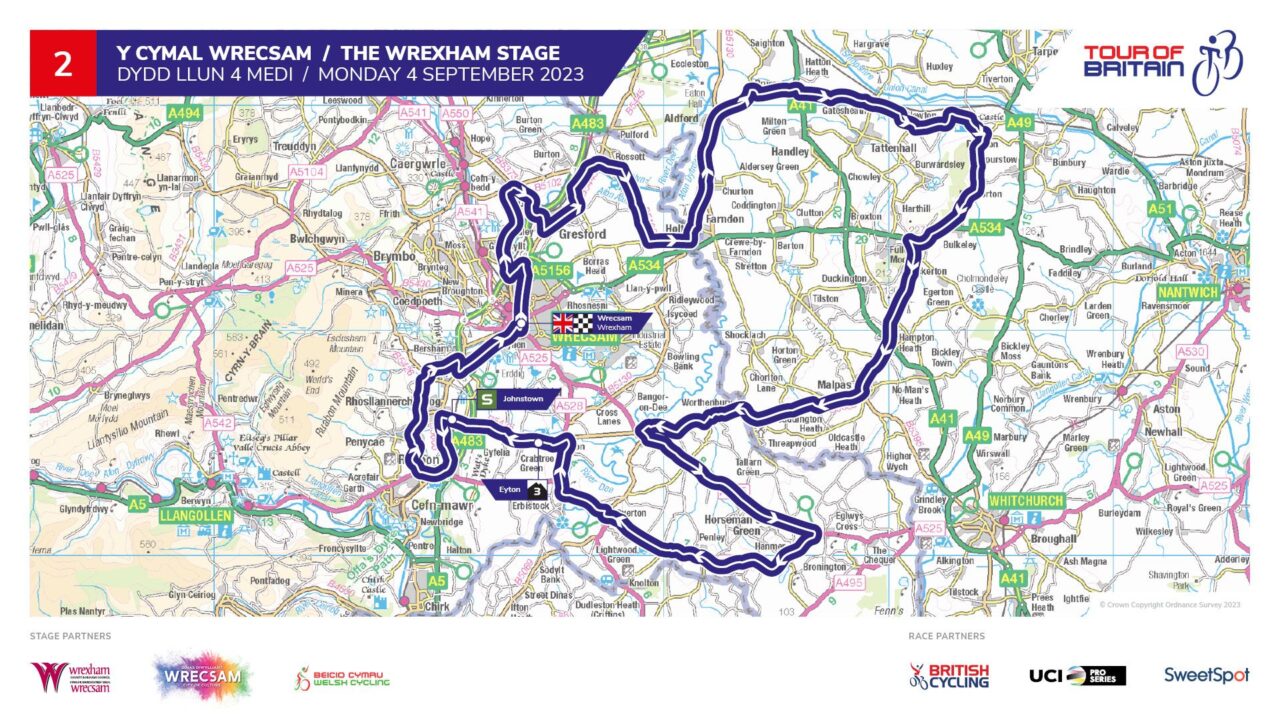 Wrexham Stage 2 Tour of Britain Wrexham details and full confirmed