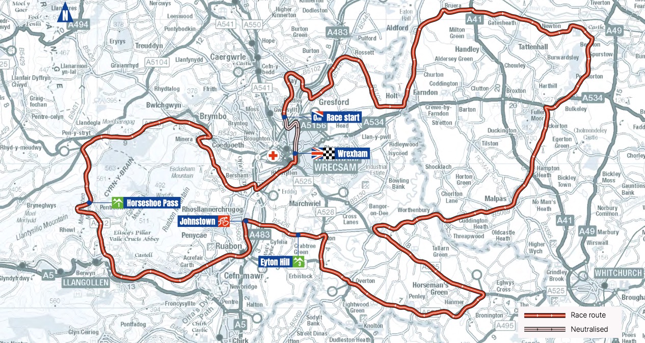 Lloyds Bank Tour of Britain Women 2024 arriving in Wrexham tomorrow